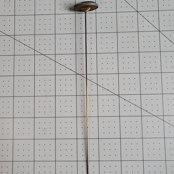 Antique Hat Pin Stick Pin Blue Cabochon Stone Labradorite ? - Picture 6 of 6